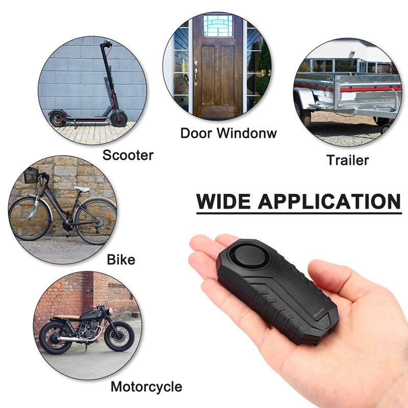 Alarme elétrico da bicicleta com controlo a distância, impermeável, anti-perdido, vibração, avisando o sensor