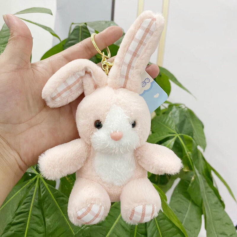 18cmの動物の形をしたぬいぐるみキーホルダー,ウサギの形をしたおもちゃのペンダント