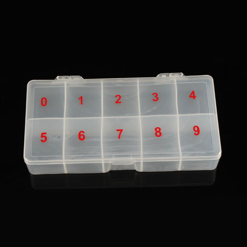 Коробка для накладных ногтей, коробка с натуральными полупрозрачными акриловыми кончиками для нейл-арта