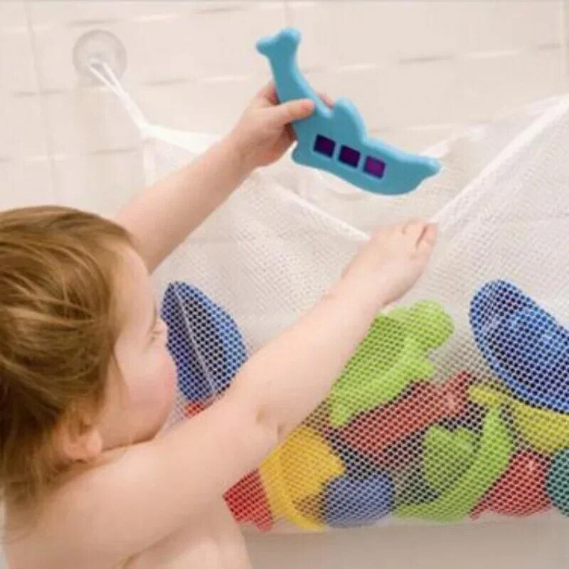Siatka łazienkowa dziecięca torba do kąpieli dla dzieci Cartoon kosz gry dla dzieci sieć wodoodporna tkanina zabawki do piasku Organizer do przechowywania na plaży