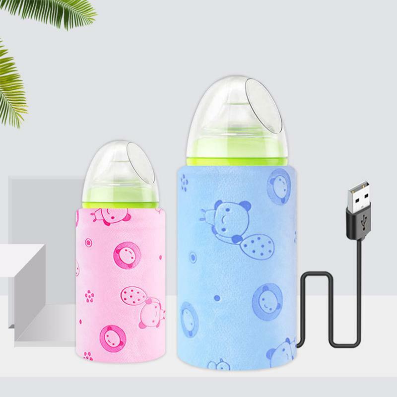 Tragbare flasche wärmer usb tragbare milch wärmer isolierung abdeckung schnelle heiz hülse reise pflege flasche wärme halter baby