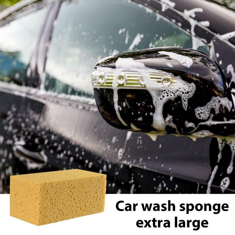 Spons cuci mobil lembut, alat cuci mobil blok spons tebal sarang lebah pembersih besar menyerap untuk dapur dan kamar mandi