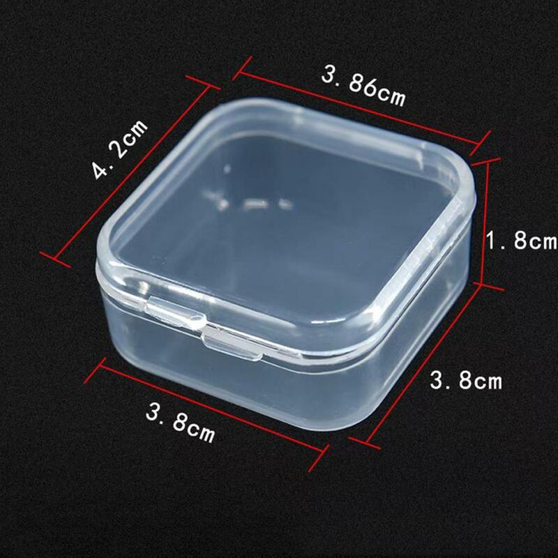 Watch Parts Storage Box Organizer with Hinged Lid Clear Screw Box for Hardware Storage of Small Items Jewelry Crafts Earrings