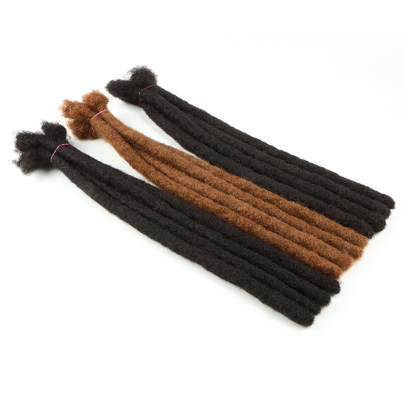 さまざまな色の天然幅のドレッドヘアエクステンション,2cm,編みこみのストランド,卸売