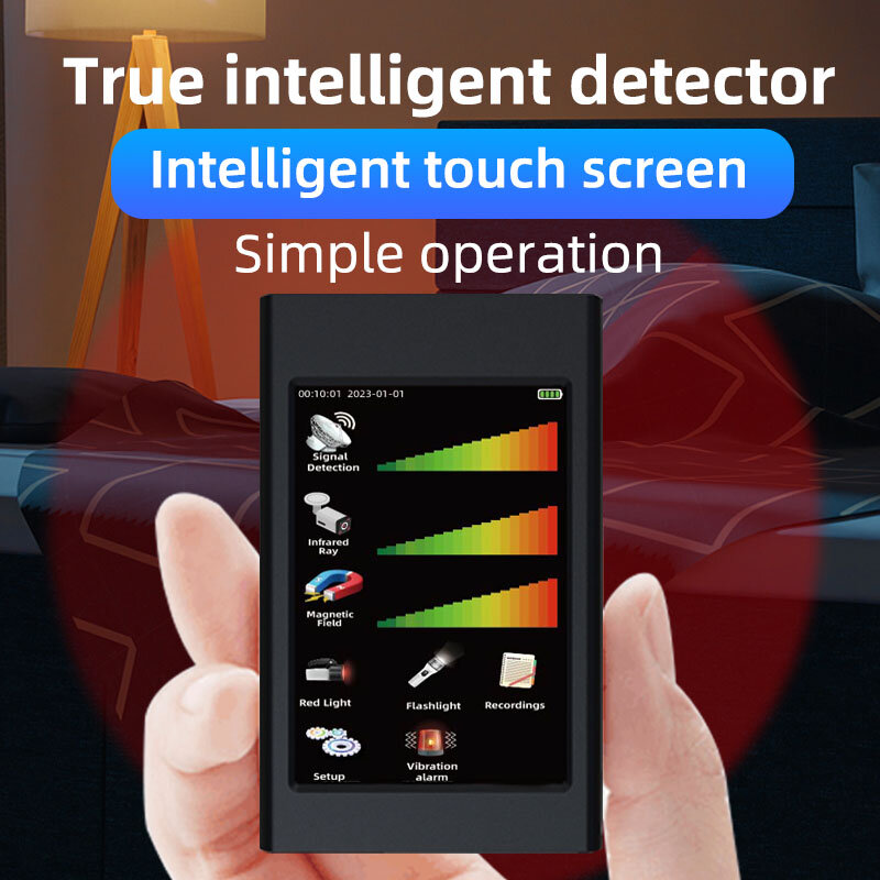 Hidden Camera Detector 3.2 Inch LCD Display Detect Wiretapping Bugs Spy Cameras GPS Trackers GSM Signals Sound Signals