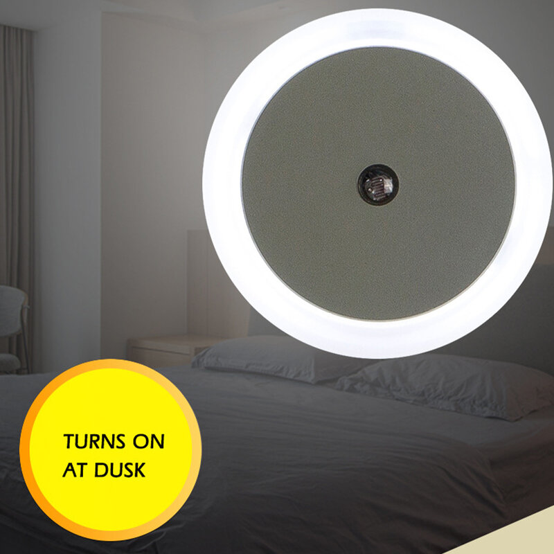 Luce notturna LED 0.5W 30-40lm lampada con sensore automatico presa a muro in plastica luce da comodino, spina ue, arancione