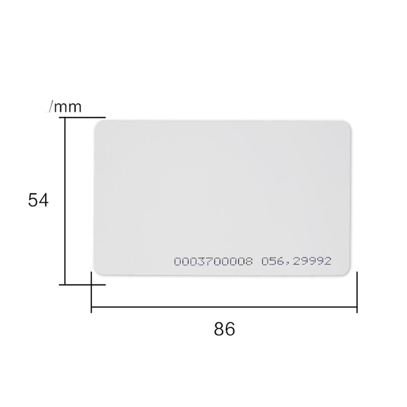 200 шт./коробка, тонкая белая идентификационная карта EM/TK4100, 125 кГц