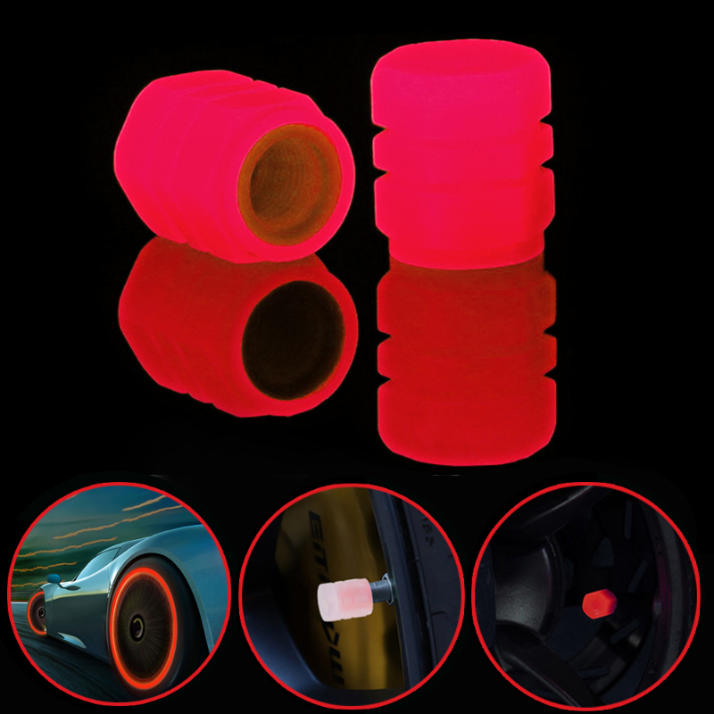 자동차 야광 타이어 밸브 캡, 오토바이 자전거 휠 깍지 야광 형광 장식, 스템 야광 캡, 1-20 개