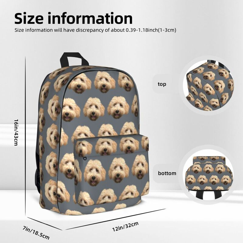 Rosie The Goldendoodle mochila de gran capacidad para estudiantes, bolso de hombro, mochila de viaje, mochila escolar para niños, moda