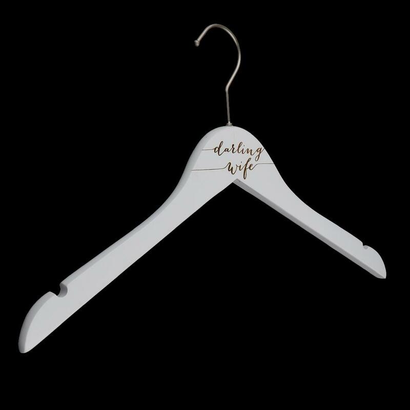 Vintage Wooden Wedding Dress Hanger Personalized Gown Coat Hanger Supplies Named Wedding Ceremony Participants