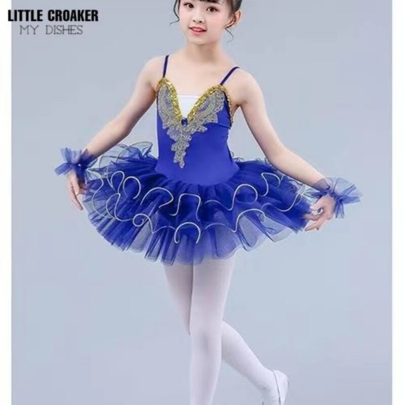 New Flower Girls Professional Ballet Tutu Dress Adult Kids Womens Platter Pancake Swan Lake Ballerina Stage Dance Costume