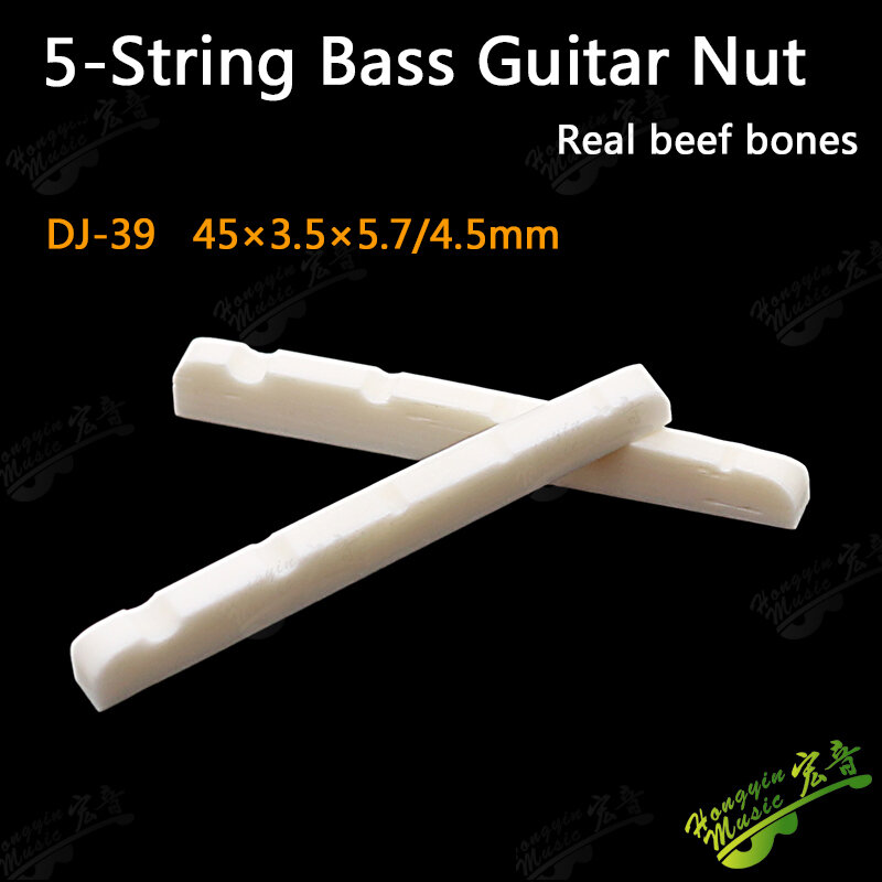 4 5 12 corde per basso elettrico sella per ponte osseo reale accessori per ponte per chitarra con dado a osso scanalato