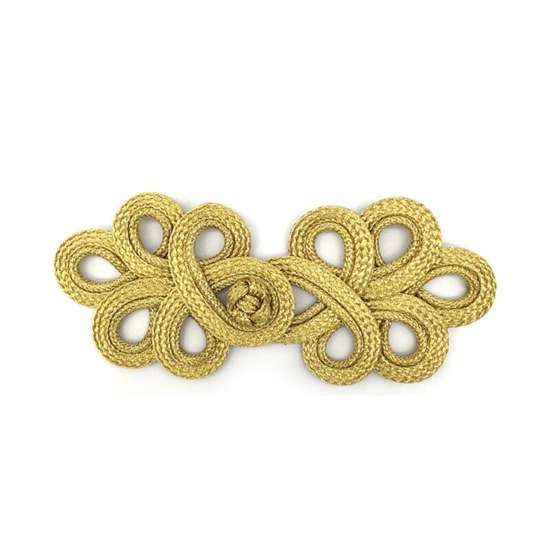Gold Chinese Buttons Handmade Flower Fastener Button Chinese Knot Buttons Drop Shipping