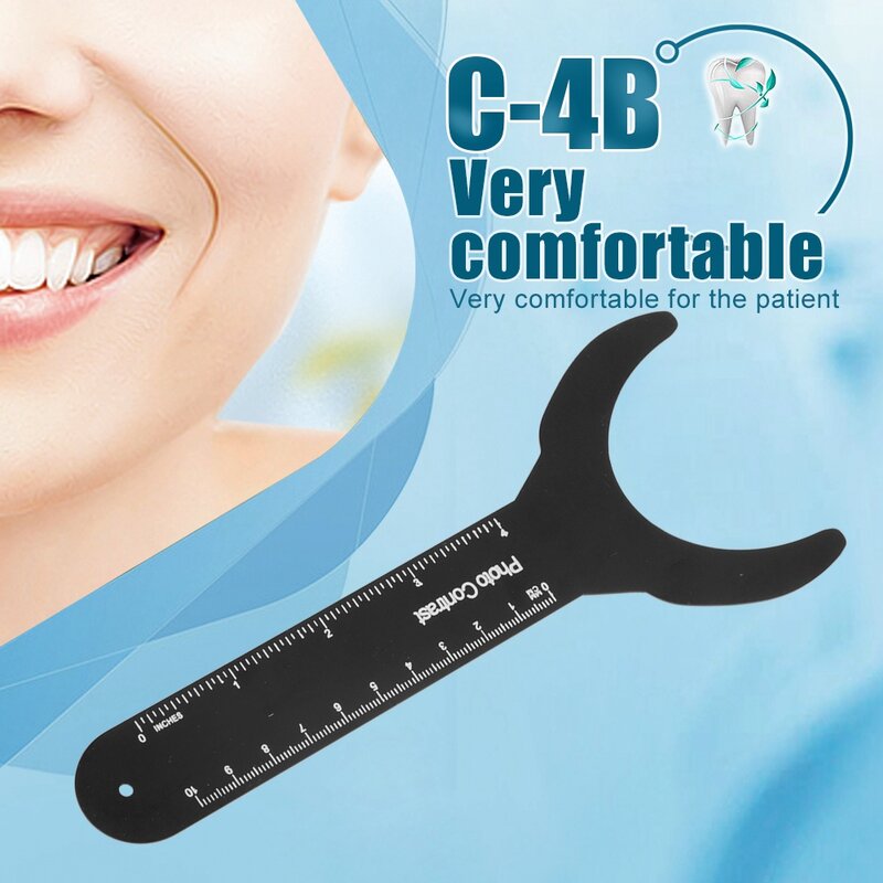New Dental Photo Contrast Oral Black Background Board Palatal Photography Contraster With Scale Mark Autoclavable Dentist Tools