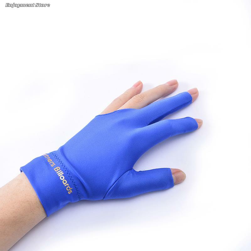 Sarung tangan bilyar terbuka tiga jari, sarung tangan biliar untuk pria wanita cocok untuk tangan kiri aksesoris bilyar kualitas tinggi 1X