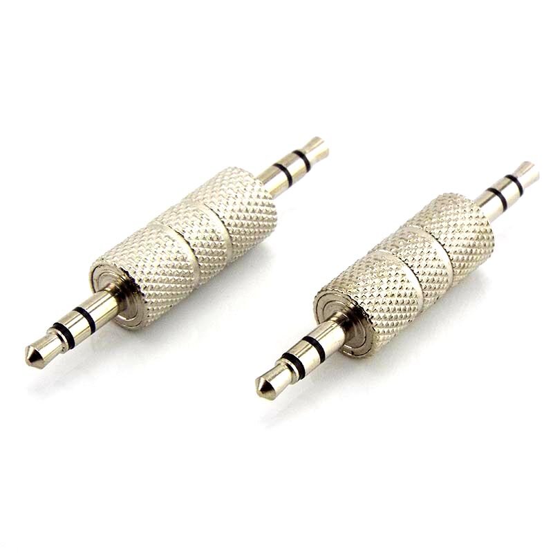 Connector 3.5MM Jack To Jack Straight Adapter Real Audio Connector 3.5mm 3 Pole Earphone Plug Extanded Wire