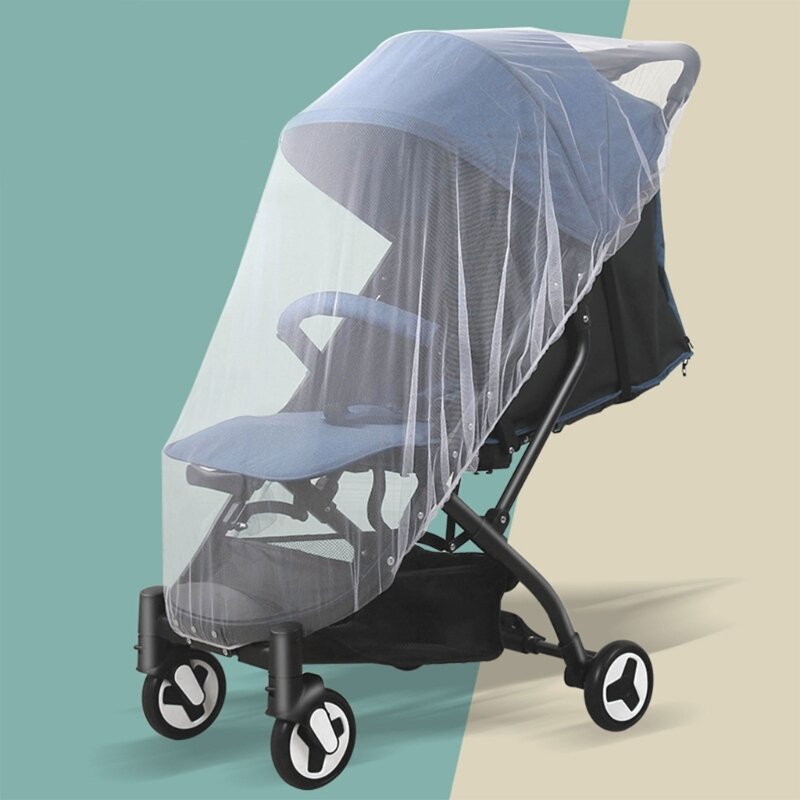 Zanzariera leggera per bambini per passeggino, carrozzina traspirante, zanzariera per insetti, copertura protettiva pieghevole e