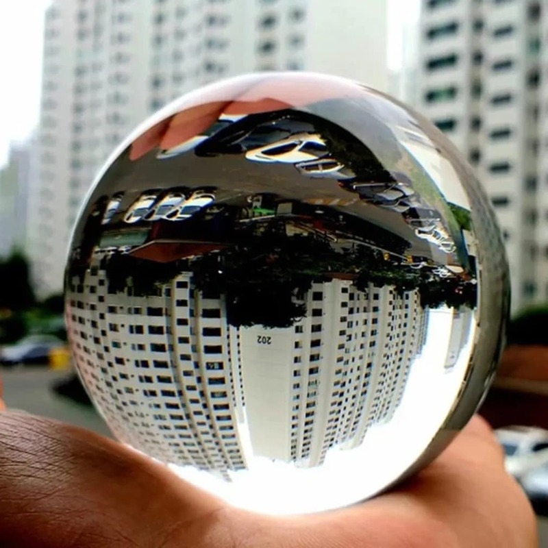 Bola de cristal transparente artesanato personalizado personalizado sala estar decoração do escritório colorido luz bola