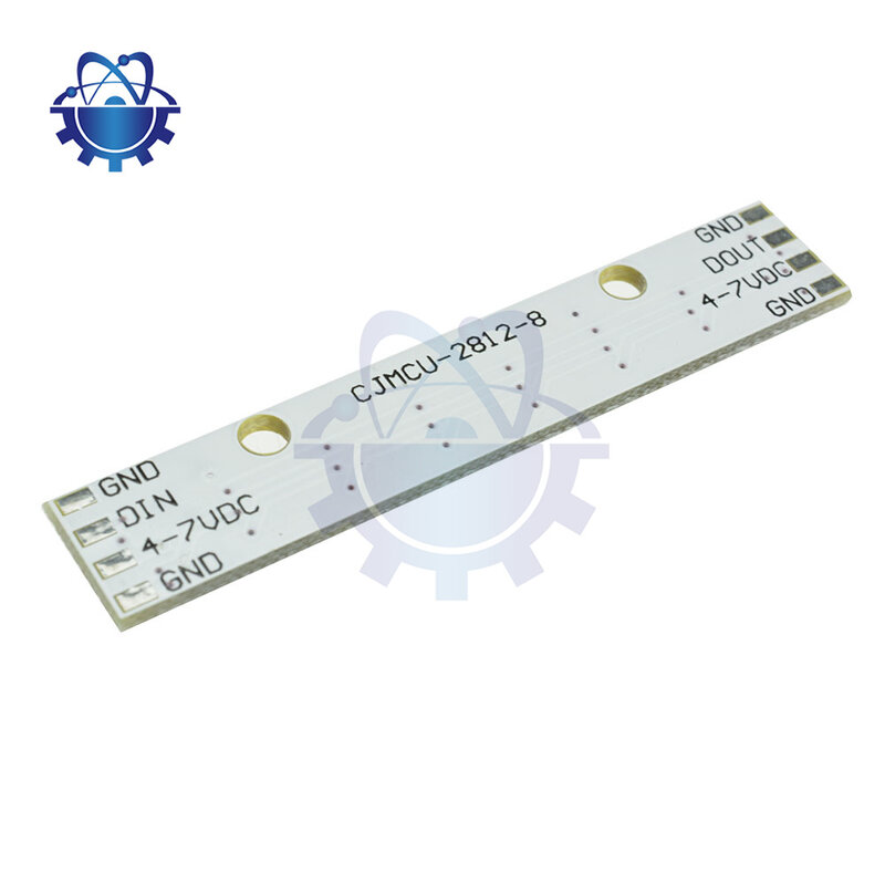 8-bit WS2812 5050 RGB com 8 LED longas tiras embutidas luzes coloridas para arduino módulo de placa de desenvolvimento de 8 canais