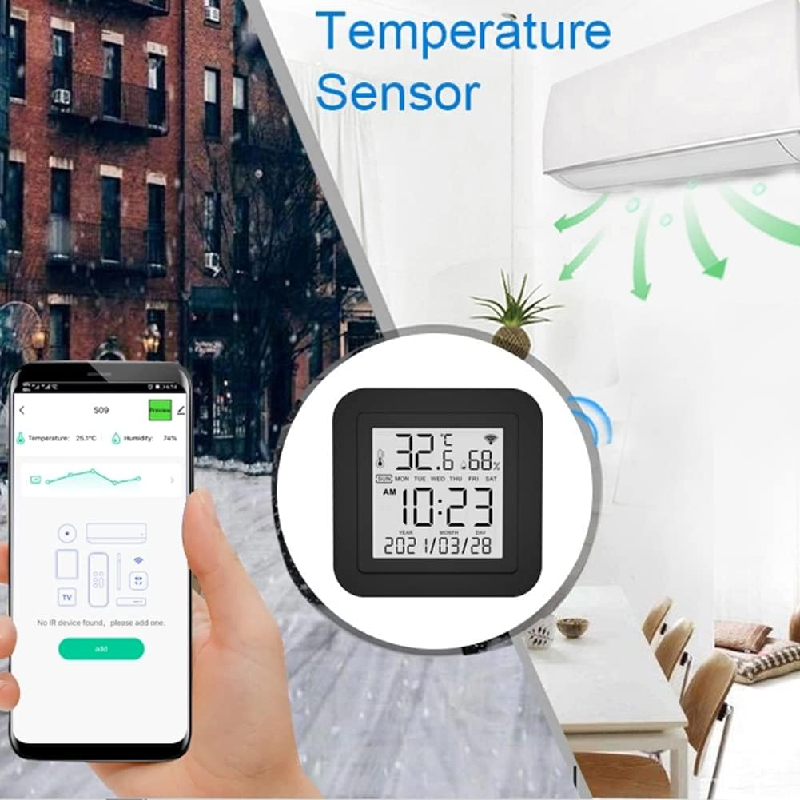 New Tuya WiFi 3 In 1 Smart Sensor Infrared Remote Control Temperature Humidity Meter IR-enabled Device Remote Control