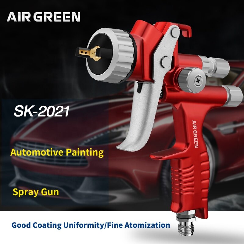 Ar verde lvmp 1.3mm SK1800-2 forjamento não-gotejamento ferramenta de pintura do carro hvlp pistola de pintura profissional especialmente para automóveis
