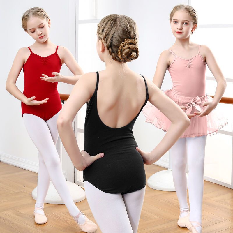 Reggicalze per bambini danza ragazze pratica costumi balletto danza cinese danza esame costumi tute intere estate