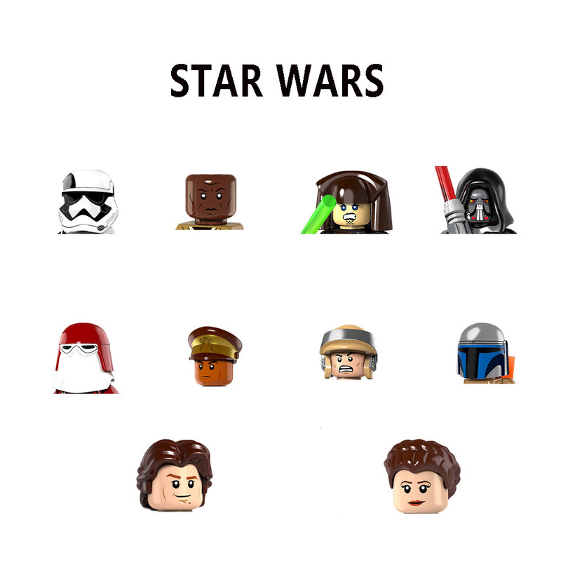 PG8095 klocki Han Solo Leia cegły figurki Mace Windu Mini figurki Rebel Troopers rysunek montaż zabawki dla dzieci