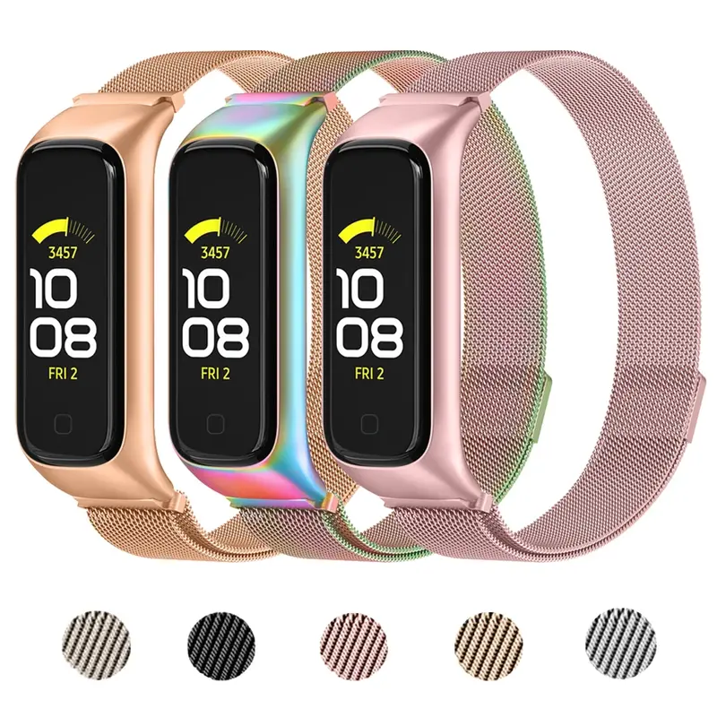 Metal Loop Band for Samsung Galaxy Fit 2 R220 Strap Wristband Magnetic Bracelet for Samsung Galaxy Fit 2 Watchband Replacement