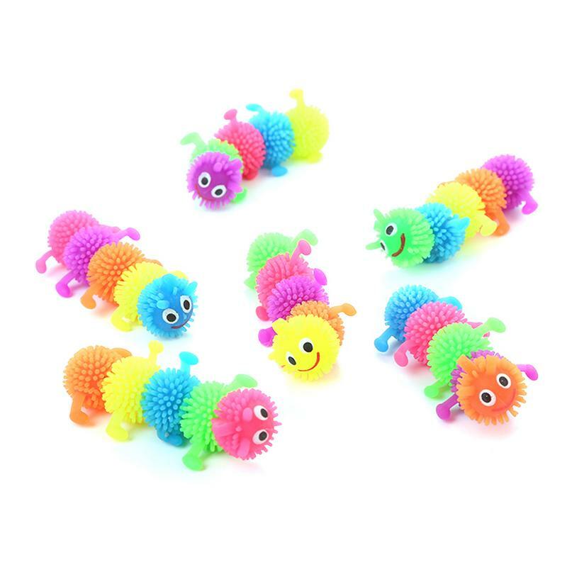 Simulation Caterpillar Kids Toys Anti Stress Easter Caterpillar Toys Interactive Flexible Decompression Chew Toys For Kids