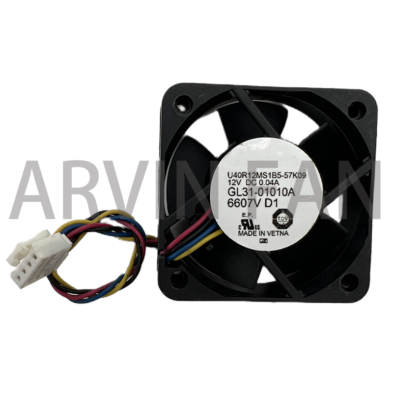 U40R12MS1B5-57K09 4cm 4013 40x40x13mm 40mm Fan DC12V 0.04A Quiet 4 Lines Amplifier Board Router CPU Cooling Fan