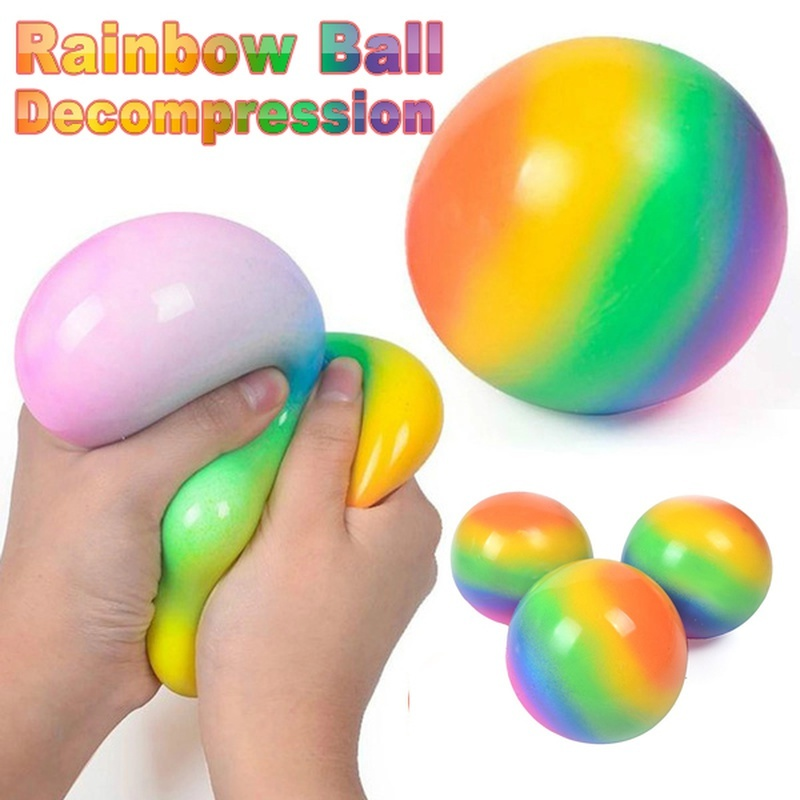 Bola anti-stress colorida para crianças e crianças, brinquedo mole para aliviar o estresse