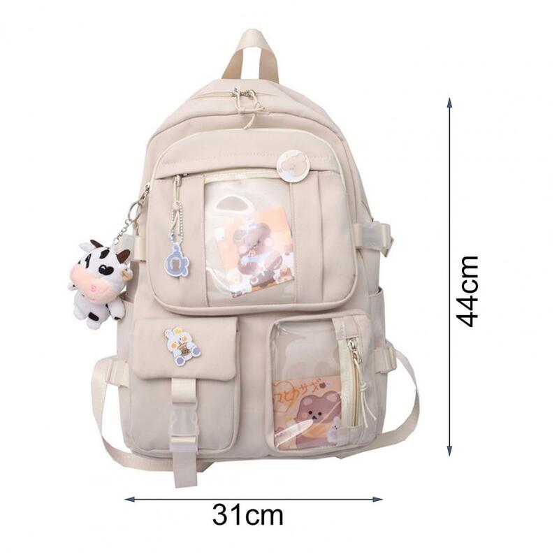 Teen Girls Backpack Adjustable Shoulder Straps Large Capacity Smooth Zipper Backpack School Bag for High School Students