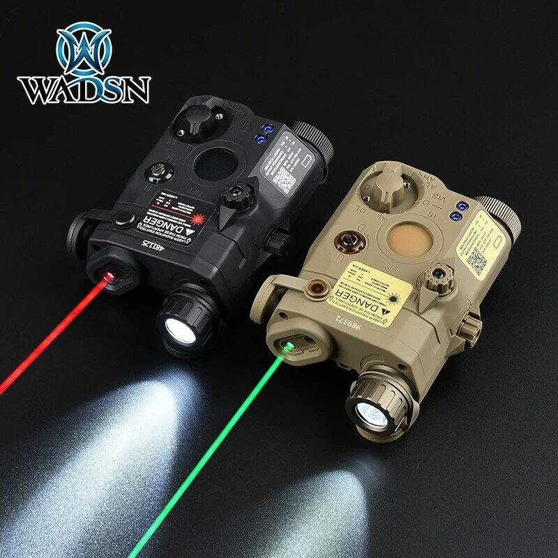 WADSN PEQ-15 Red Green Blue Dot Laser Sight White LED Flashlight Weapon Light Strobe Hunting AR15 Rifle Airsoft PEQ NO IR