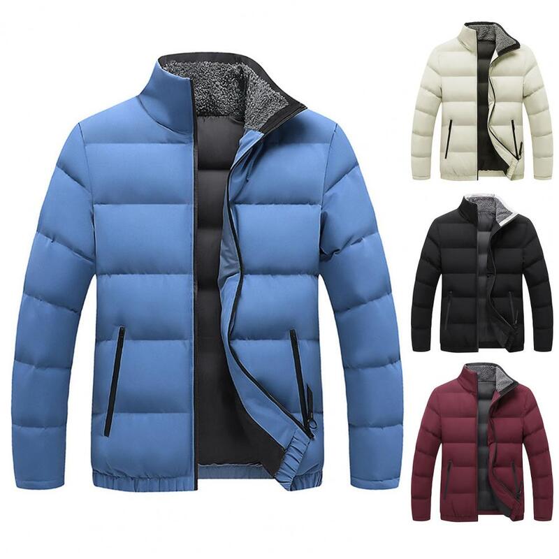 Männer Mantel Plus Größe Einfarbig Padded Extra Dicke Winter Unten Mantel für Den Täglichen Verschleiß