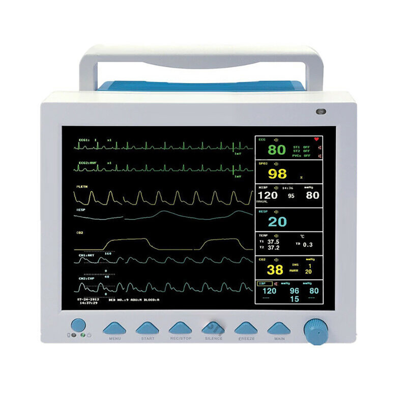 Contec-monitor paciente multi-parâmetro, máquina médica, freqüência cardíaca SPO2, monitor paciente, eletrocardiograma, CMS8000