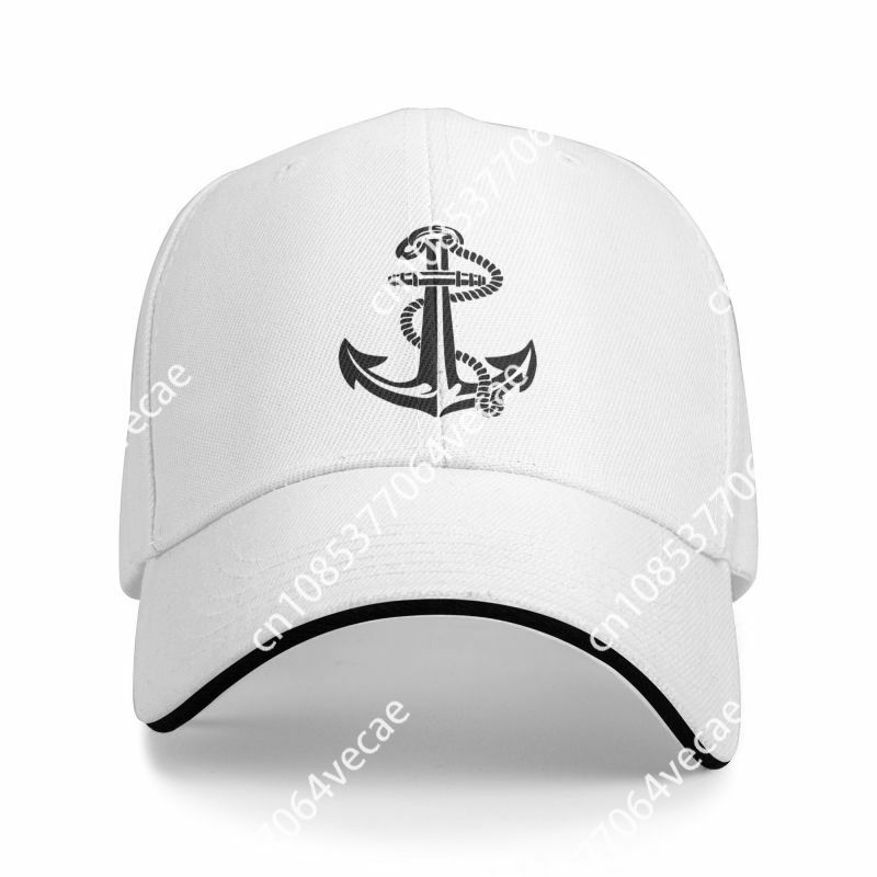 Niestandardowa kotwica żeglarska czapka z daszkiem Hip Hop damska męska regulowana marynarska przygoda tata czapka wiosna