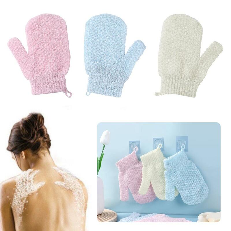 1 buah mandi untuk mengupas sarung tangan Eksfoliasi sarung tangan Shower Scrub sarung tangan pijat untuk tubuh Scrub spons cuci Kulit Pelembab SPA H5C5