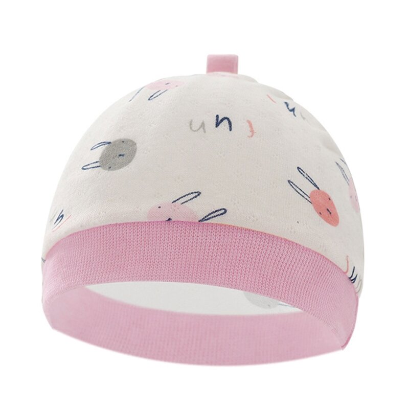 قبعة جمجمة للرضع قبعة صغيرة محبوكة على شكل رسوم كرتونية لحديثي الولادة من القطن الناعم القابل للتنفس