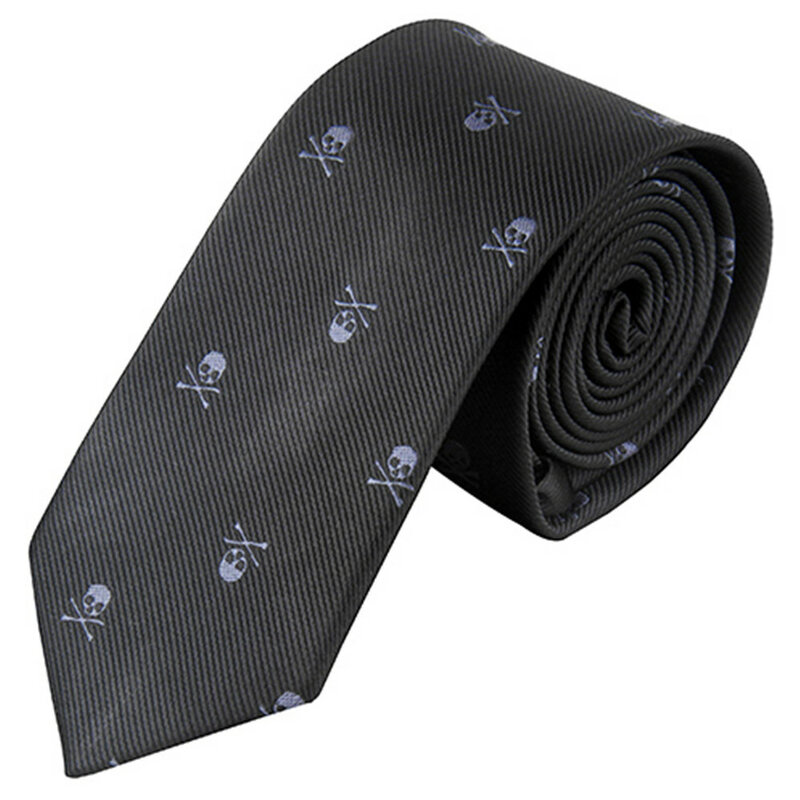 Mens Ties Gothic Punk 1200PIN 6cm(2.36") Skulls Necktie for Men Women Accessories галстук Gravata Corbata Accesorios Hombre