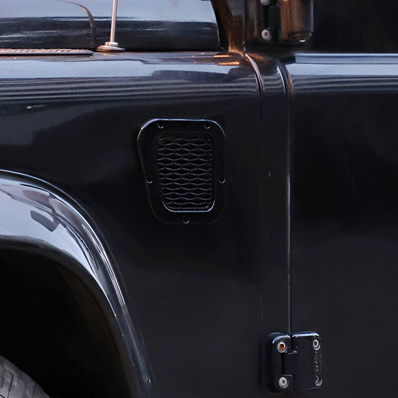 Couvercle d'aération pour garde-boue avant, garniture de moulage de calandre, capuchon d'aération, adapté pour Land Rover Defender 2004-2019, noir brillant, 1 paire