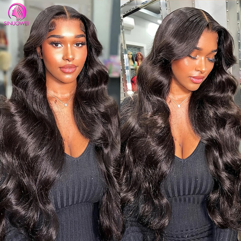 Body Wave HD Transparent Lace Wig 13X4 Human Hair Wigs 32 Inch Loose Wave Lace Frontal Wig Lace Front Wig Preplucked For Women