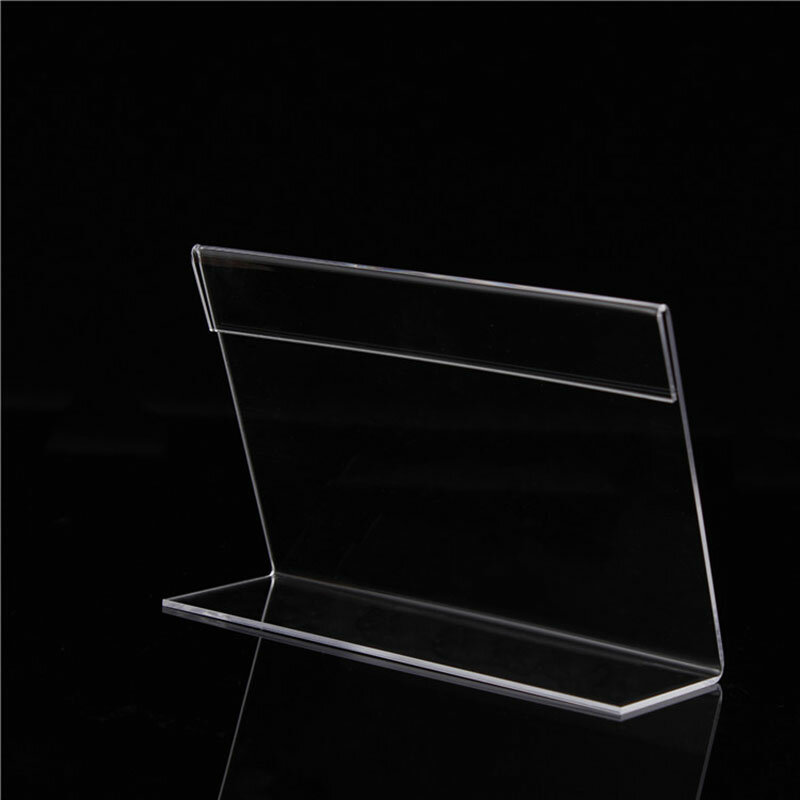 10pcs Acrylic Display Stand Desk Sign Label Frame Display Business Card Holders