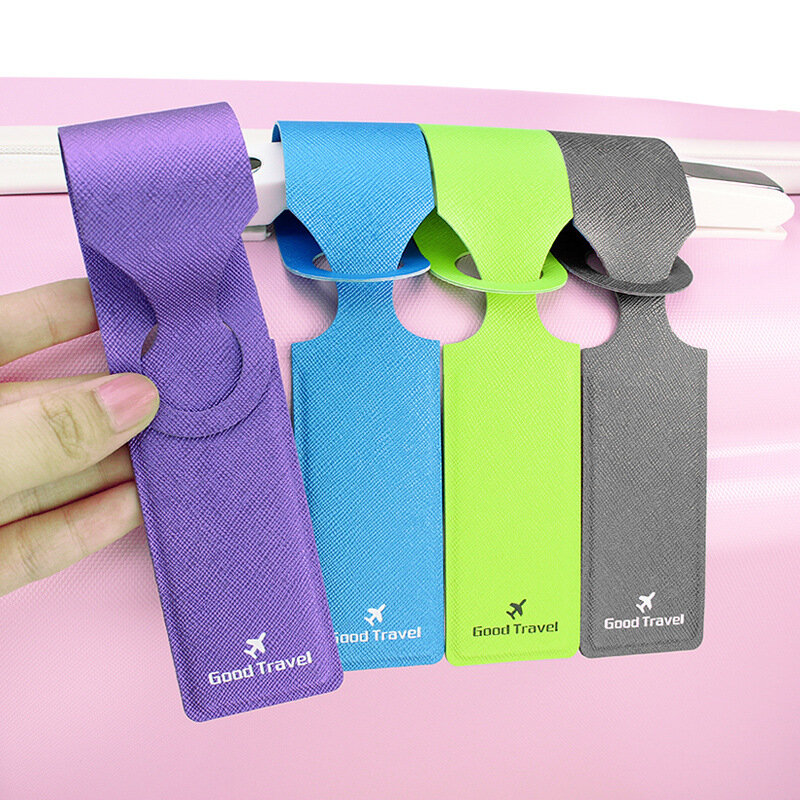 1pcs Creative Integrated Transparent Luggage Tag Rfid Blocking Check-In Boarding Pass Portable PU Luggage Tag Travel Box Tag