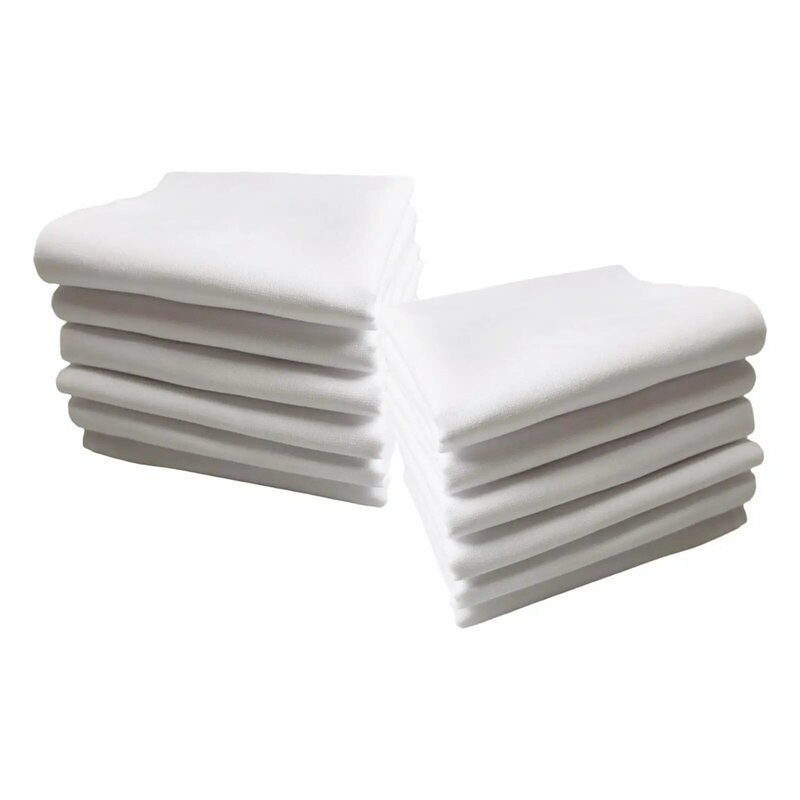 Elegante Set di 12 fazzoletti bianchi puri per uomo e donna