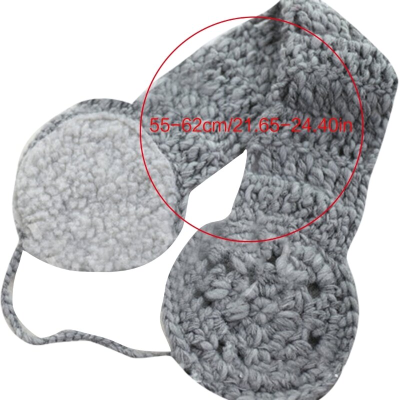 Orelha Muff Com Pompons Crochet Ear Warmer Headband Malha Earflap Inverno Quente Earmuffs Orelha Capa Malha Earmuffs Para As Mulheres M6CD