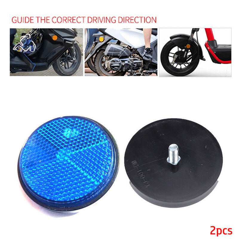 2X 범용 오토바이 ATV 스쿠터, 비포장 도로용 자전거, 원형 반사판, 안전 반사판, 오토바이 액세서리