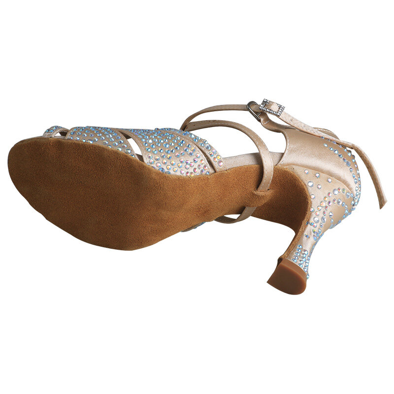 Wedopus-Chaussures de brevLatine Personnalisées pour Femme, Strass Brillants en Satin, Astronomique Doux, Salsa, ix, 9cm