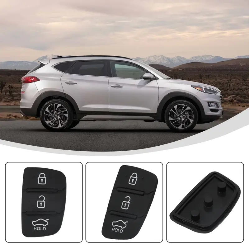 Rubber Pad Remote Key Shell 3 Buttons Car Smart Key Fob Case Cover For Hyundai Creta I20 I40 Tucson Elantra IX35 IX45