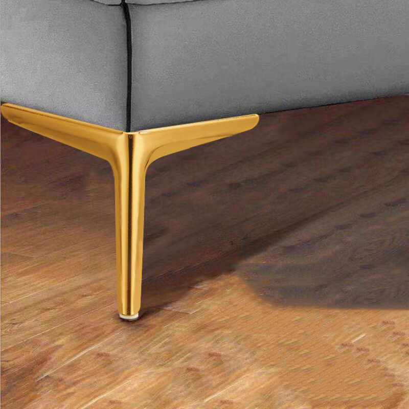 4 pezzi gambe del divano per mobili metallo nero oro mobile Tv letto tavolino gambe scrivania sgabello sedia piede Hardware 12/15/18/25cm
