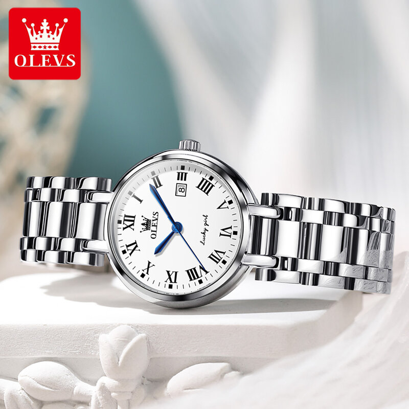 OLEVS นาฬิกาควอทซ์ผู้หญิงหรูหราแบรนด์หรูนาฬิกาข้อมือนาฬิกาข้อมือผู้หญิงลำลองผู้หญิงกันน้ำ relogio feminino